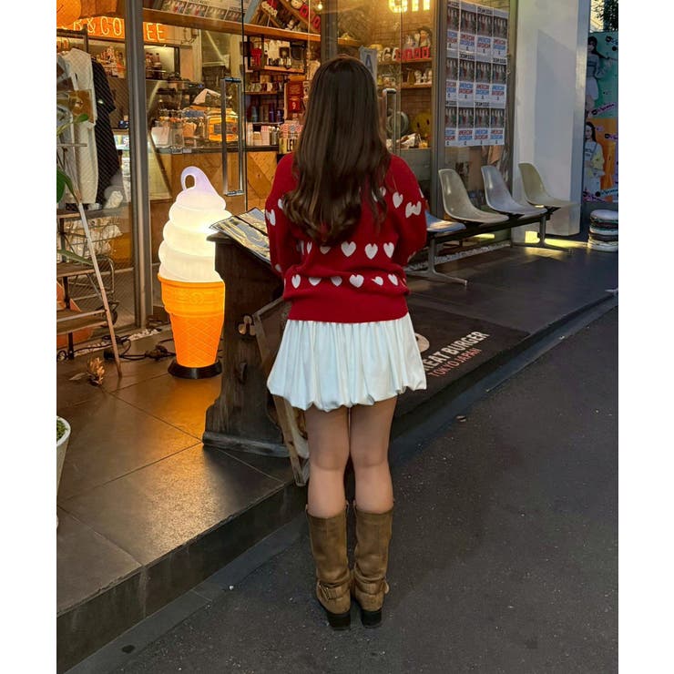 ベロアモールたっぷりハートニット | NICE CLAUP / OLIVE des OLIVE　OUTLET | 詳細画像30 