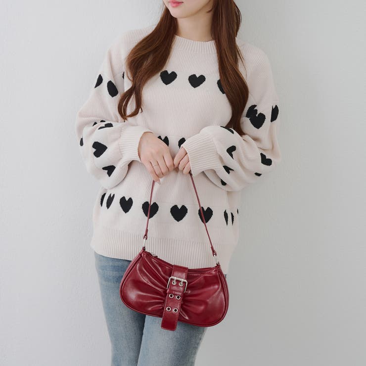 ベロアモールたっぷりハートニット | NICE CLAUP / OLIVE des OLIVE　OUTLET | 詳細画像33 