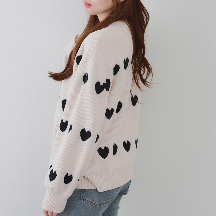 ベロアモールたっぷりハートニット | NICE CLAUP / OLIVE des OLIVE　OUTLET | 詳細画像35 