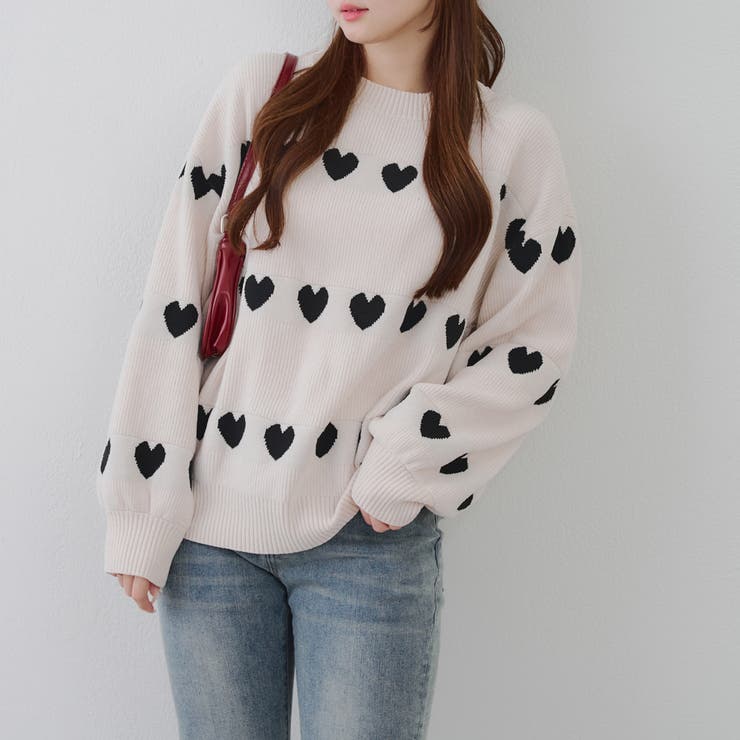 ベロアモールたっぷりハートニット | NICE CLAUP / OLIVE des OLIVE　OUTLET | 詳細画像36 