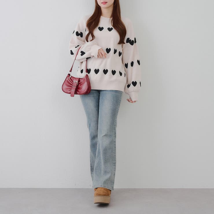 ベロアモールたっぷりハートニット | NICE CLAUP / OLIVE des OLIVE　OUTLET | 詳細画像37 