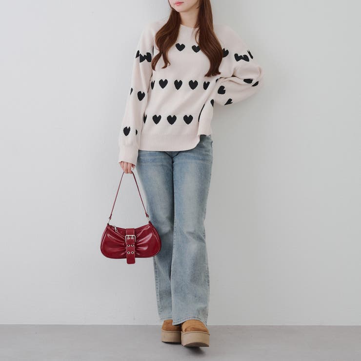 ベロアモールたっぷりハートニット | NICE CLAUP / OLIVE des OLIVE　OUTLET | 詳細画像39 