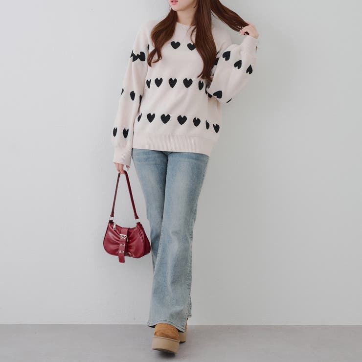 ベロアモールたっぷりハートニット | NICE CLAUP / OLIVE des OLIVE　OUTLET | 詳細画像40 