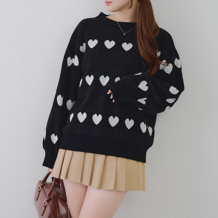 ベロアモールたっぷりハートニット | NICE CLAUP / OLIVE des OLIVE　OUTLET | 詳細画像43 