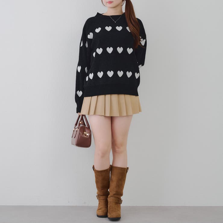 ベロアモールたっぷりハートニット | NICE CLAUP / OLIVE des OLIVE　OUTLET | 詳細画像47 