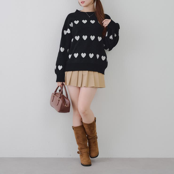 ベロアモールたっぷりハートニット | NICE CLAUP / OLIVE des OLIVE　OUTLET | 詳細画像48 