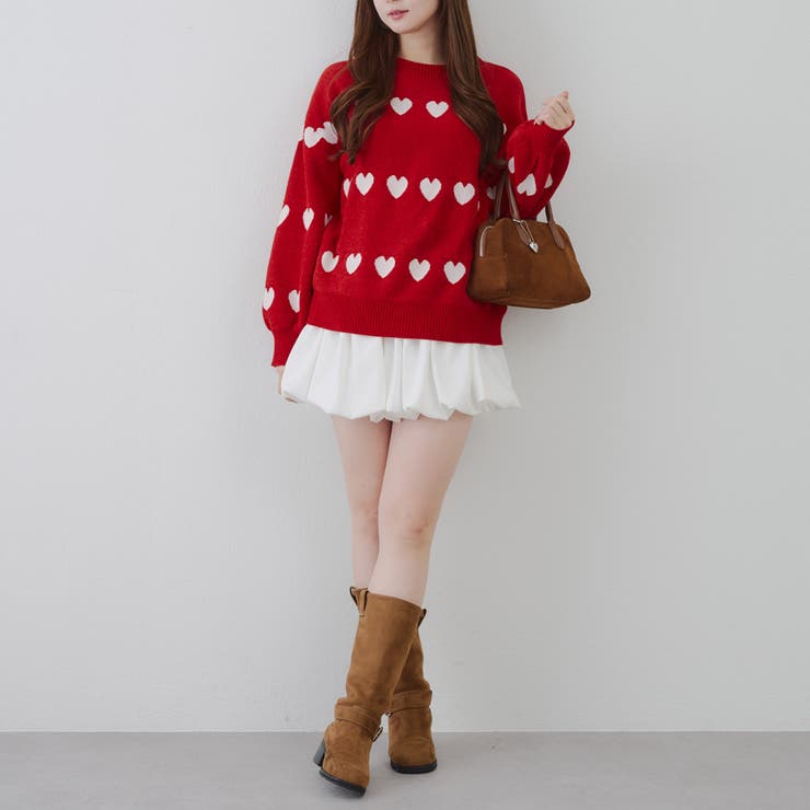 ベロアモールたっぷりハートニット | NICE CLAUP / OLIVE des OLIVE　OUTLET | 詳細画像54 