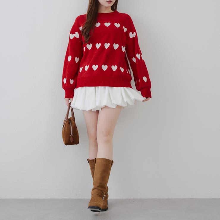 ベロアモールたっぷりハートニット | NICE CLAUP / OLIVE des OLIVE　OUTLET | 詳細画像57 