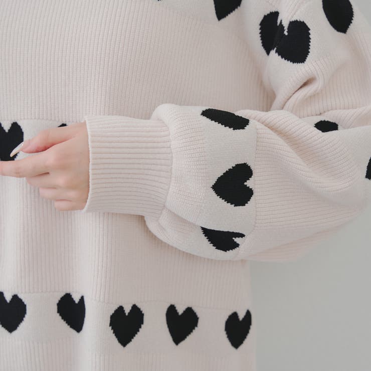 ベロアモールたっぷりハートニット | NICE CLAUP / OLIVE des OLIVE　OUTLET | 詳細画像62 