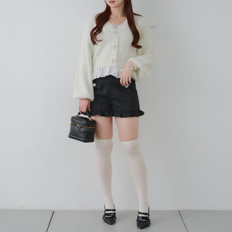 【5色展開】裾レースリボン釦カーディガン | RMAF　NICE CLAUP / OLIVE des OLIVE | 詳細画像14 