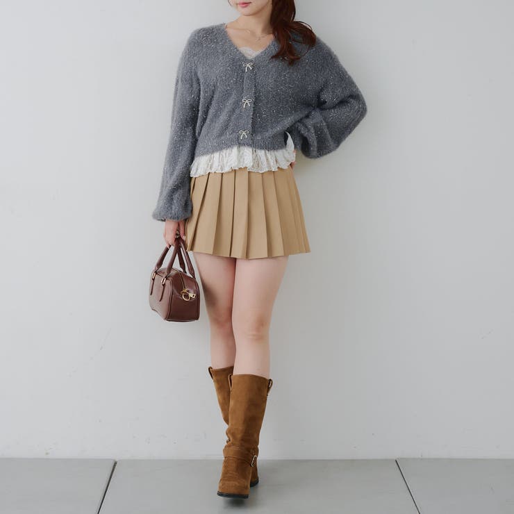 【5色展開】裾レースリボン釦カーディガン | RMAF　NICE CLAUP / OLIVE des OLIVE | 詳細画像32 