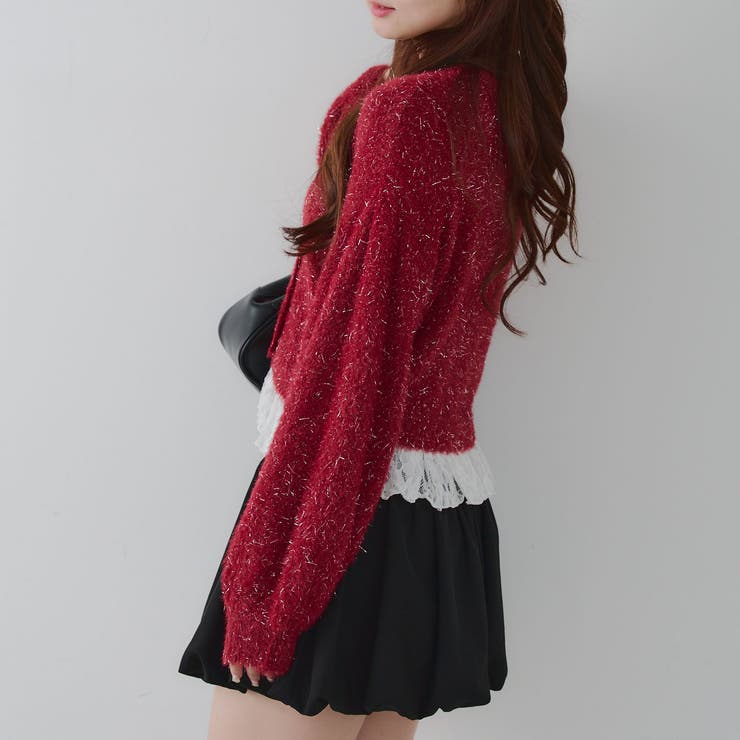 【5色展開】裾レースリボン釦カーディガン | RMAF　NICE CLAUP / OLIVE des OLIVE | 詳細画像6 