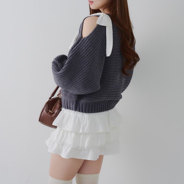 肩リボンモールプルオーバー | NICE CLAUP / OLIVE des OLIVE　OUTLET | 詳細画像3 