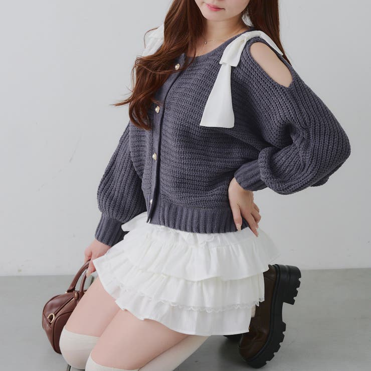 肩リボンモールプルオーバー | NICE CLAUP / OLIVE des OLIVE　OUTLET | 詳細画像7 