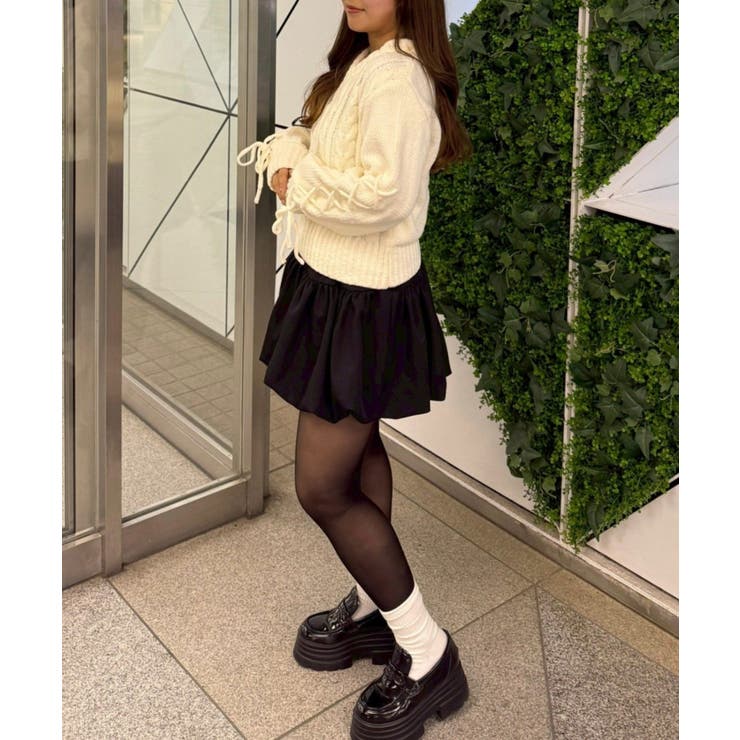 レースアップモールケーブルニット | NICE CLAUP / OLIVE des OLIVE　OUTLET | 詳細画像11 