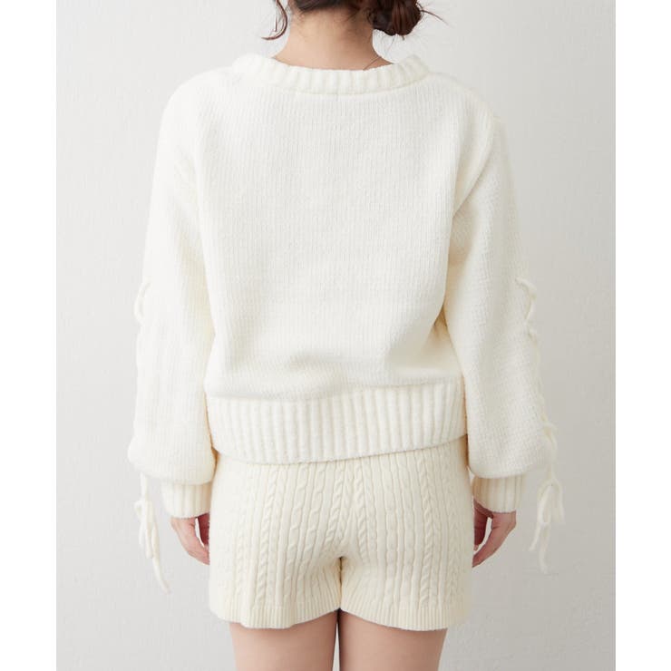 レースアップモールケーブルニット | NICE CLAUP / OLIVE des OLIVE　OUTLET | 詳細画像61 