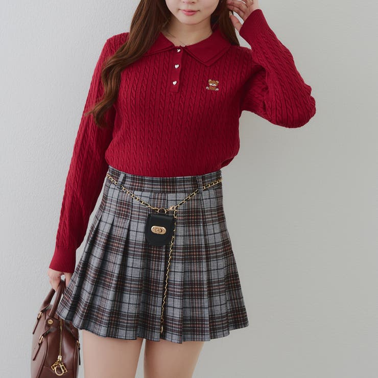 くまさんケーブルポロニット | NICE CLAUP / OLIVE des OLIVE　OUTLET | 詳細画像12 