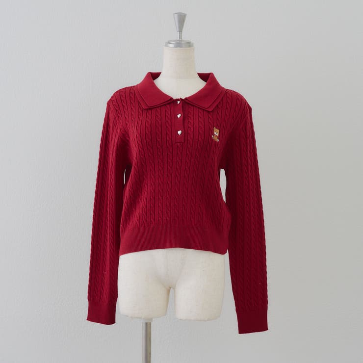 くまさんケーブルポロニット | NICE CLAUP / OLIVE des OLIVE　OUTLET | 詳細画像14 