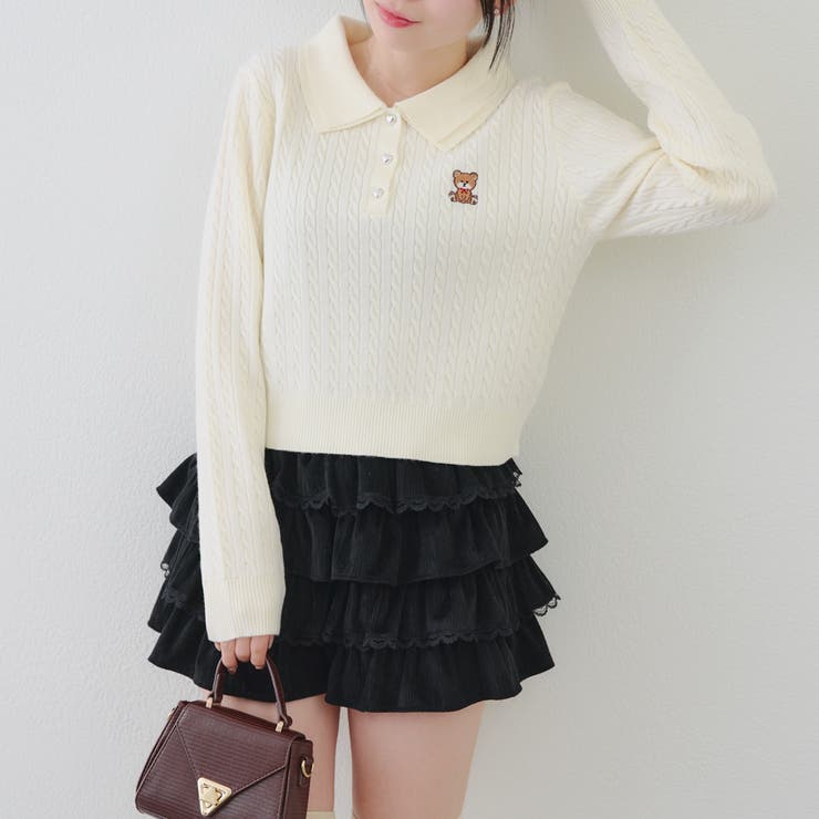 くまさんケーブルポロニット | NICE CLAUP / OLIVE des OLIVE　OUTLET | 詳細画像21 