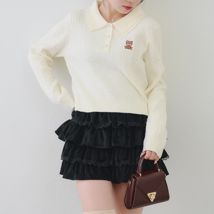 くまさんケーブルポロニット | NICE CLAUP / OLIVE des OLIVE　OUTLET | 詳細画像23 