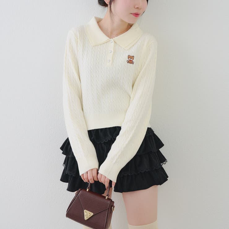 くまさんケーブルポロニット | NICE CLAUP / OLIVE des OLIVE　OUTLET | 詳細画像24 