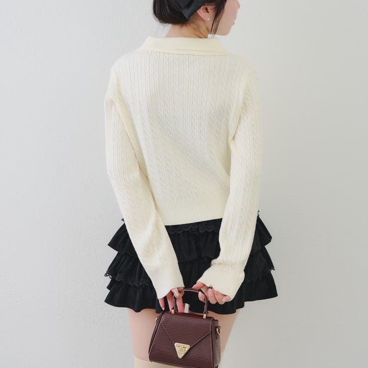 くまさんケーブルポロニット | NICE CLAUP / OLIVE des OLIVE　OUTLET | 詳細画像25 