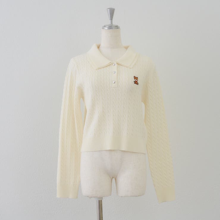 くまさんケーブルポロニット | NICE CLAUP / OLIVE des OLIVE　OUTLET | 詳細画像26 