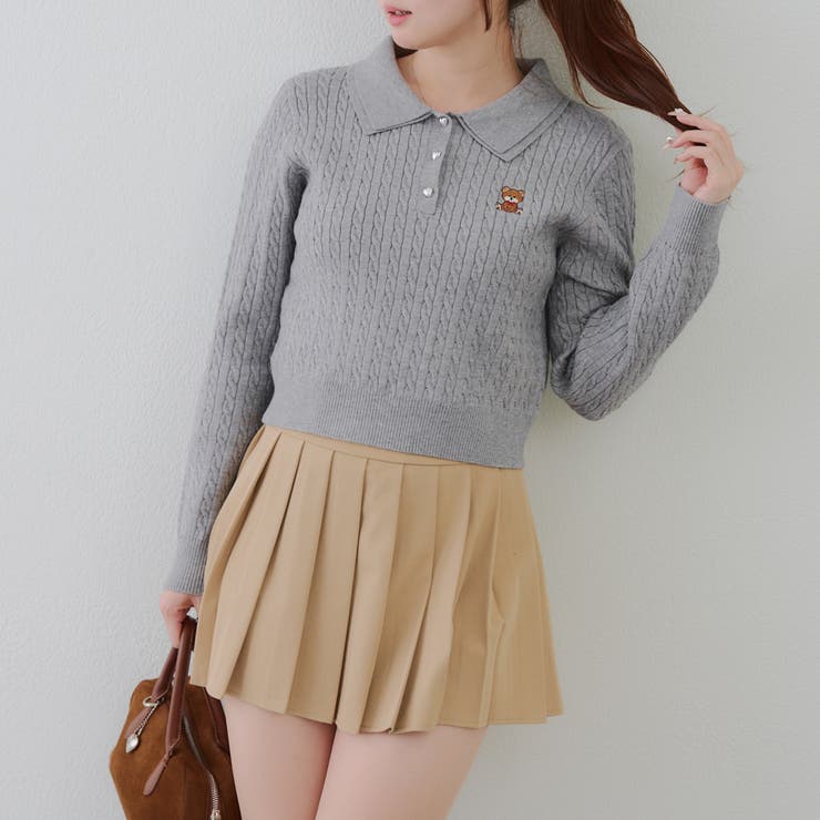くまさんケーブルポロニット | NICE CLAUP / OLIVE des OLIVE　OUTLET | 詳細画像33 