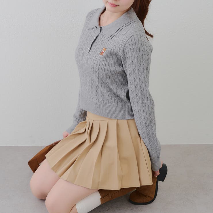 くまさんケーブルポロニット | NICE CLAUP / OLIVE des OLIVE　OUTLET | 詳細画像36 