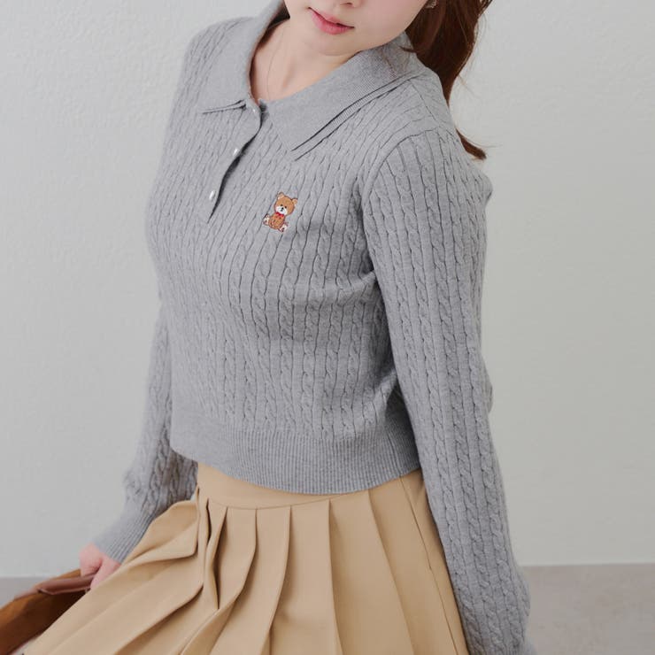 くまさんケーブルポロニット | NICE CLAUP / OLIVE des OLIVE　OUTLET | 詳細画像37 