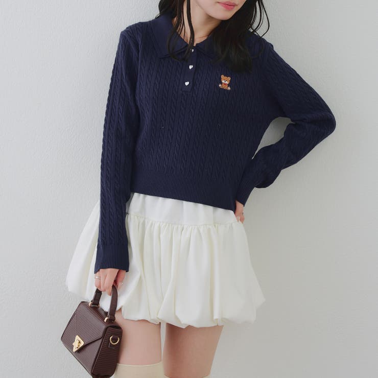 くまさんケーブルポロニット | NICE CLAUP / OLIVE des OLIVE　OUTLET | 詳細画像43 