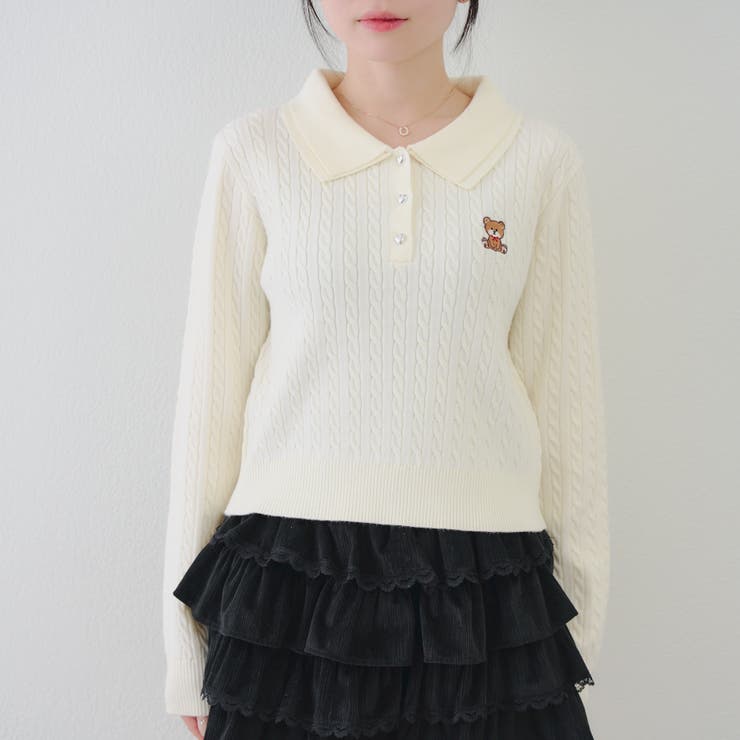 くまさんケーブルポロニット | NICE CLAUP / OLIVE des OLIVE　OUTLET | 詳細画像52 