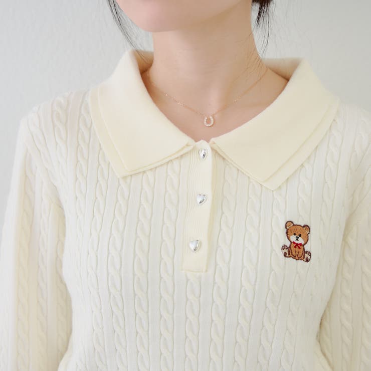 くまさんケーブルポロニット | NICE CLAUP / OLIVE des OLIVE　OUTLET | 詳細画像55 