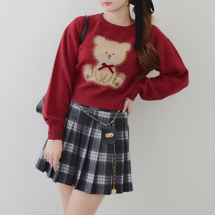 リボンくまさんニット | NICE CLAUP / OLIVE des OLIVE　OUTLET | 詳細画像3 