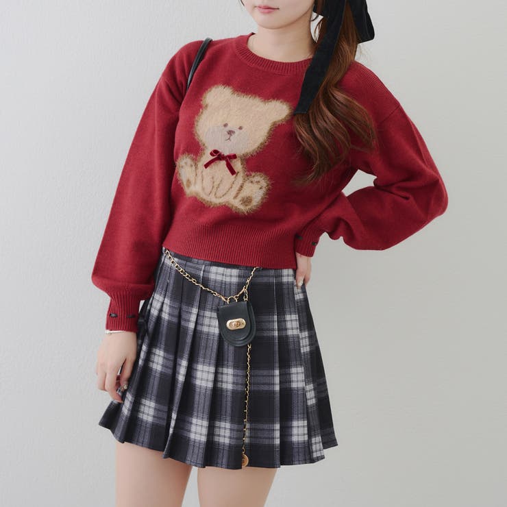 リボンくまさんニット | NICE CLAUP / OLIVE des OLIVE　OUTLET | 詳細画像5 