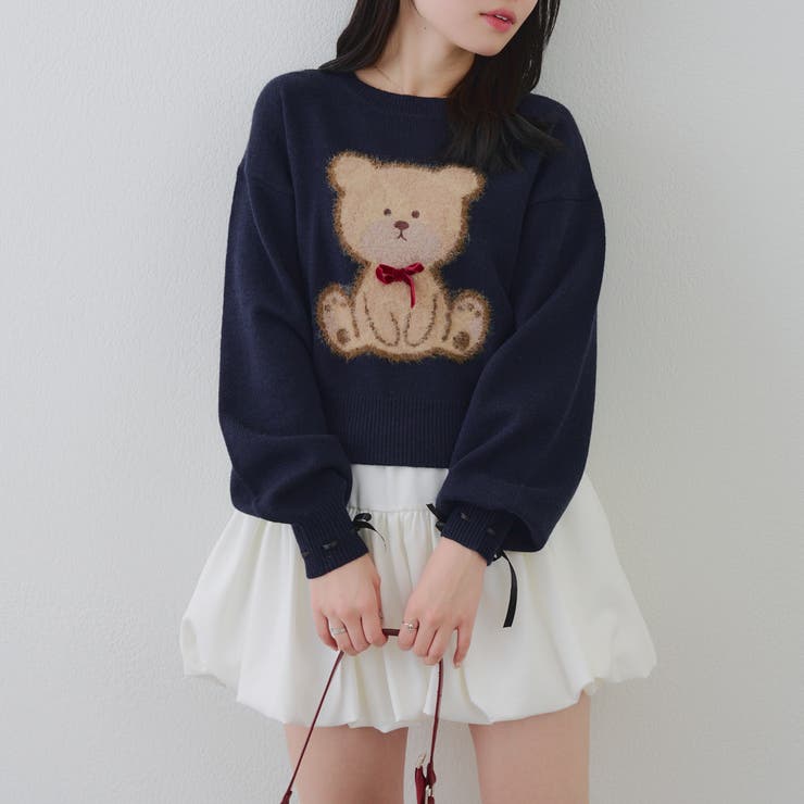 リボンくまさんニット | NICE CLAUP / OLIVE des OLIVE　OUTLET | 詳細画像13 