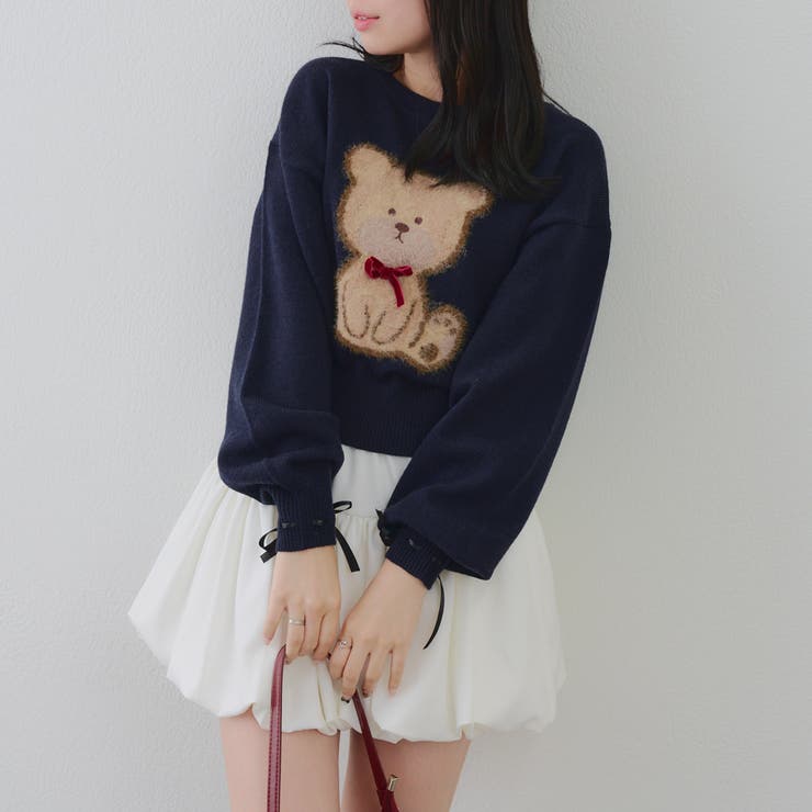 リボンくまさんニット | NICE CLAUP / OLIVE des OLIVE　OUTLET | 詳細画像15 