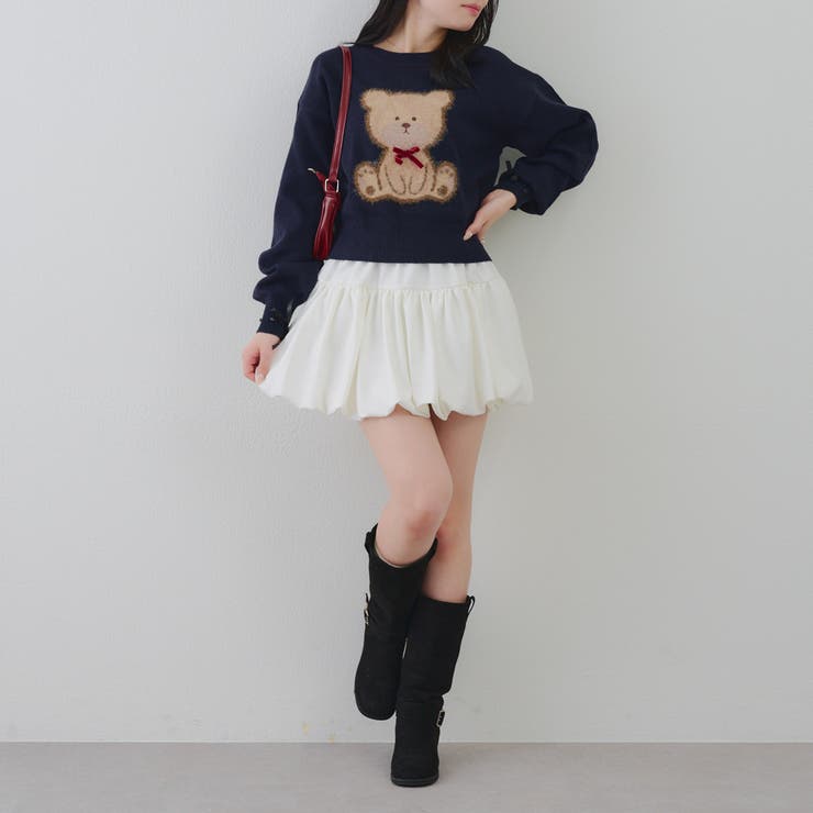 リボンくまさんニット | NICE CLAUP / OLIVE des OLIVE　OUTLET | 詳細画像18 