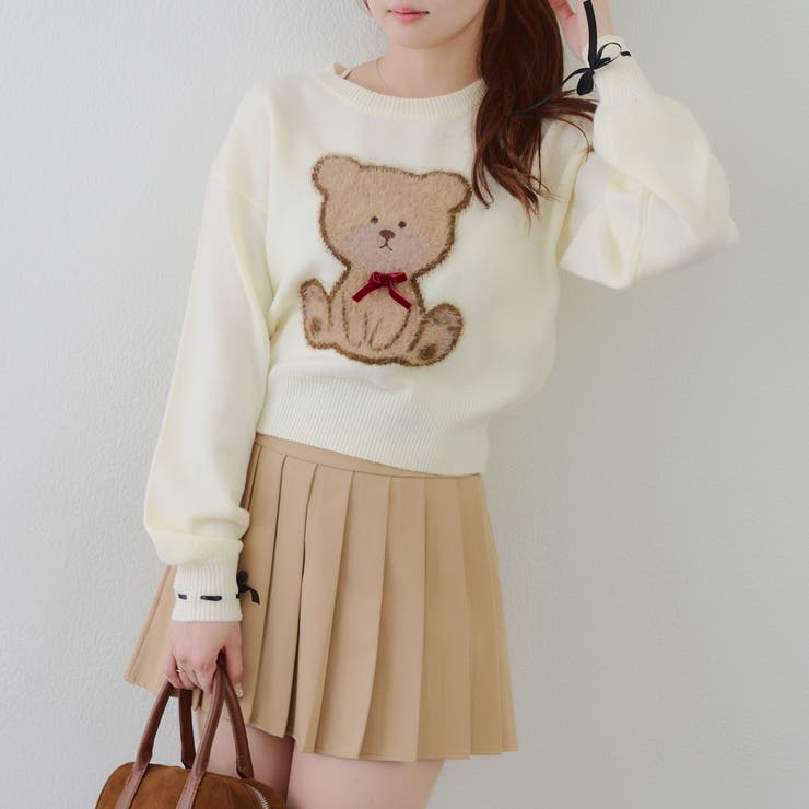 リボンくまさんニット | NICE CLAUP / OLIVE des OLIVE　OUTLET | 詳細画像20 