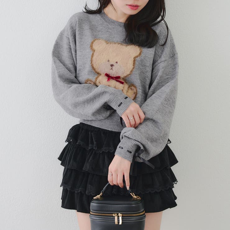 リボンくまさんニット | NICE CLAUP / OLIVE des OLIVE　OUTLET | 詳細画像30 