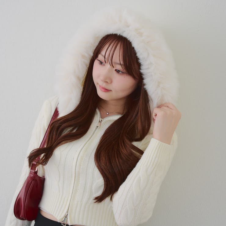 ケーブルファーパーカー | NICE CLAUP / OLIVE des OLIVE　OUTLET | 詳細画像6 