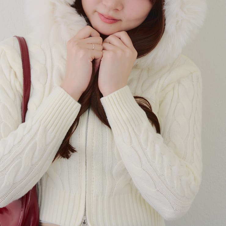 ケーブルファーパーカー | NICE CLAUP / OLIVE des OLIVE　OUTLET | 詳細画像7 