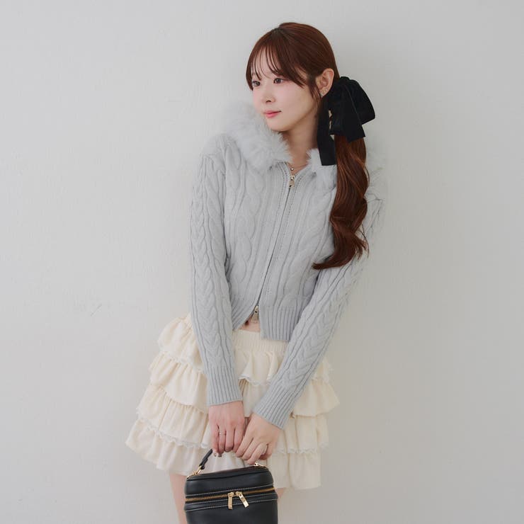 ケーブルファーパーカー | NICE CLAUP / OLIVE des OLIVE　OUTLET | 詳細画像13 