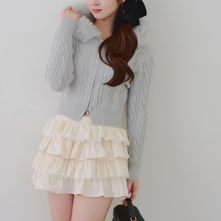 ケーブルファーパーカー | NICE CLAUP / OLIVE des OLIVE　OUTLET | 詳細画像15 