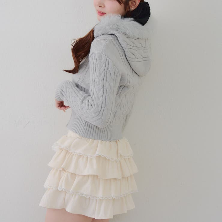 ケーブルファーパーカー | NICE CLAUP / OLIVE des OLIVE　OUTLET | 詳細画像16 