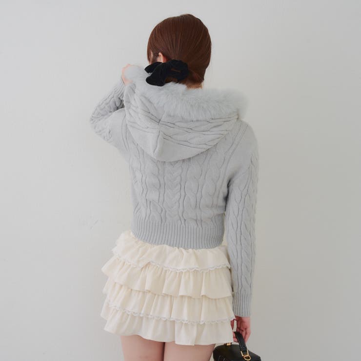 ケーブルファーパーカー | NICE CLAUP / OLIVE des OLIVE　OUTLET | 詳細画像17 