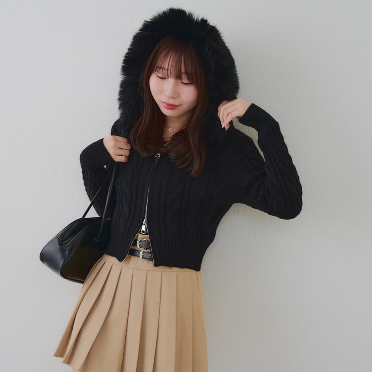 ケーブルファーパーカー | NICE CLAUP / OLIVE des OLIVE　OUTLET | 詳細画像22 