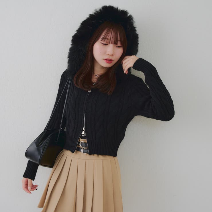 ケーブルファーパーカー | NICE CLAUP / OLIVE des OLIVE　OUTLET | 詳細画像23 