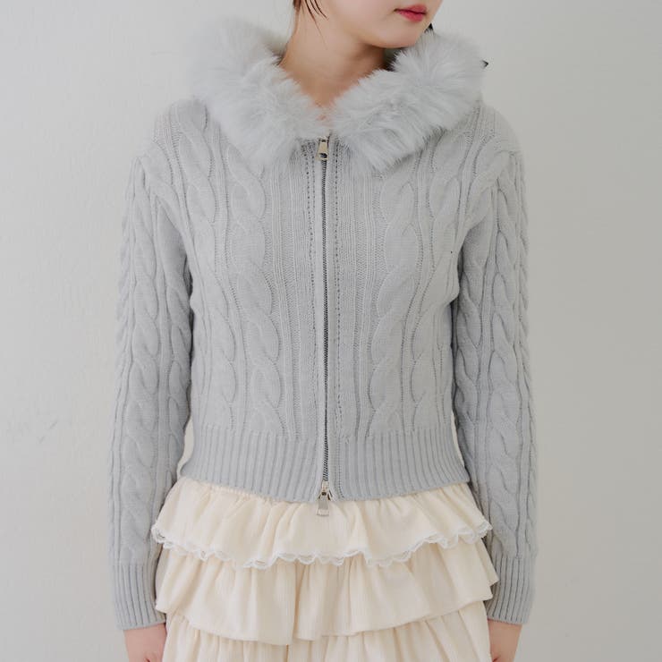 ケーブルファーパーカー | NICE CLAUP / OLIVE des OLIVE　OUTLET | 詳細画像32 