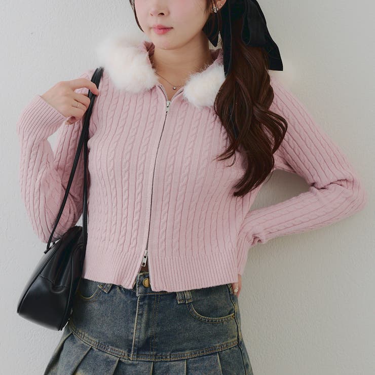 キラキラケーブルファーパーカー | RMAF　NICE CLAUP / OLIVE des OLIVE | 詳細画像10 